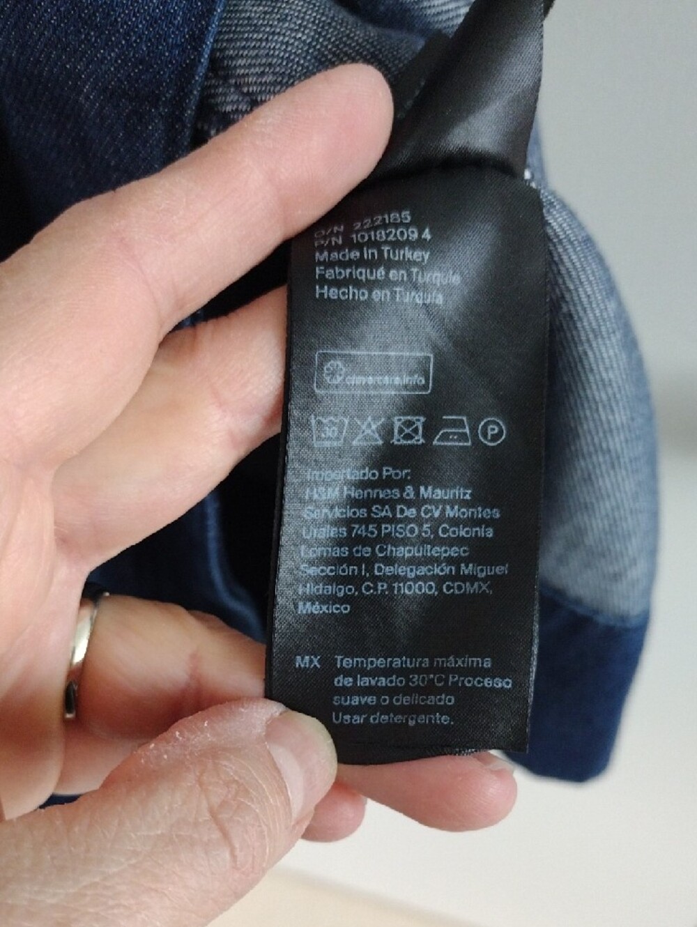 COS Denim Utility Midi Shirt Dress Indigo Blue Organic Cotton Tencel Size 12 - Picture 9 of 11